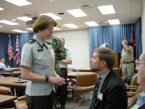 Debra Lewis at Pentagon, 2001. (Courtesy Debra Lewis) 