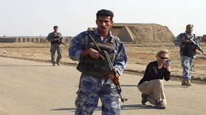 Alex Quade covering 10SFG & Iraqi FID force in Iraq. (Photo courtesy of Alex Quade)